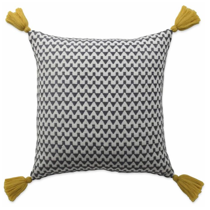 Blissliving® Home Winnie 16-Inch Square Throw Pillow in Taupe | Bed Bath & Beyond