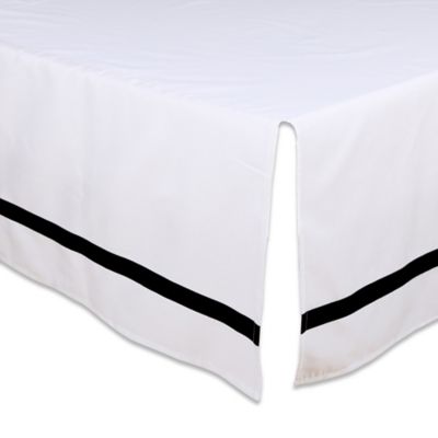 black and white crib skirt