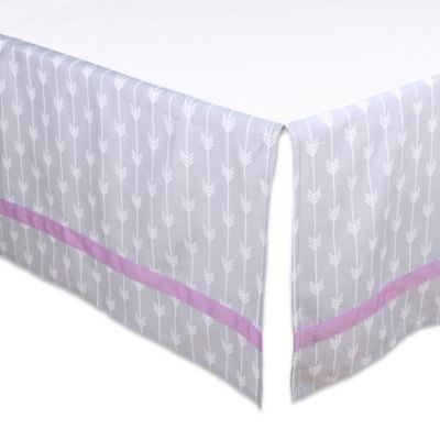 purple crib skirt