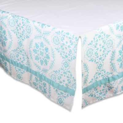 teal crib skirt