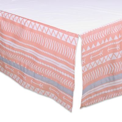 coral crib skirt