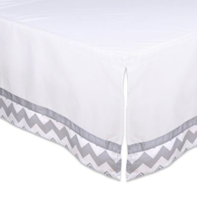 chevron crib skirt
