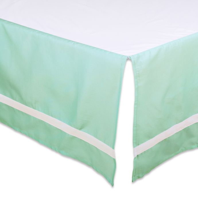 The Peanut Shell Solid Crib Skirt In Mint Bed Bath Beyond