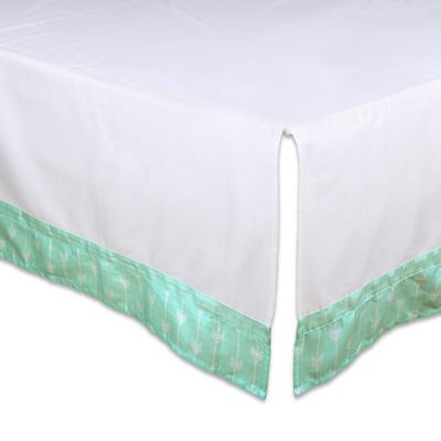 mint crib skirt