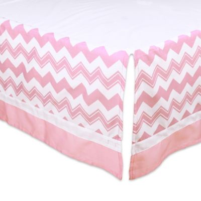 chevron crib skirt