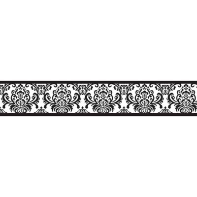 black and white wallpaper border