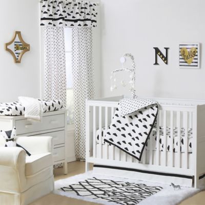 black and white nursery bedding