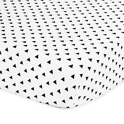 The Peanutshell™  Triangle Fitted Crib Sheet in Black/White