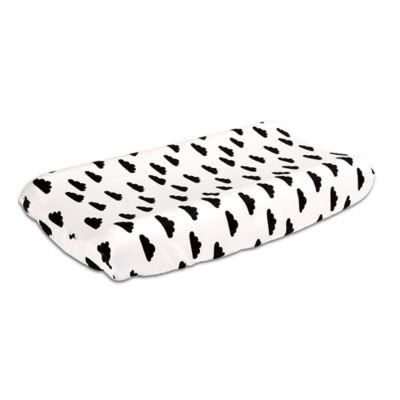The Peanutshell&trade;  Clouds Changing Pad Cover in Black/White