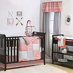 The Peanutshell™  Crib Bedding Collection in Coral/Grey