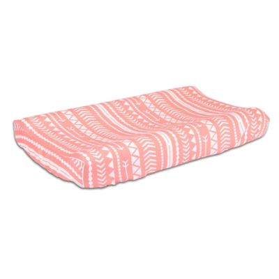 The Peanutshell&trade;  Tribal Changing Pad Cover in Coral