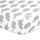 Alternate image 0 for The Peanutshell&trade; Elephant Fitted Crib Sheet in Grey