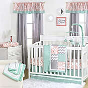 The Peanutshell&trade;  Mini-Dots Patchwork Crib Bedding Collection in Coral/Mint