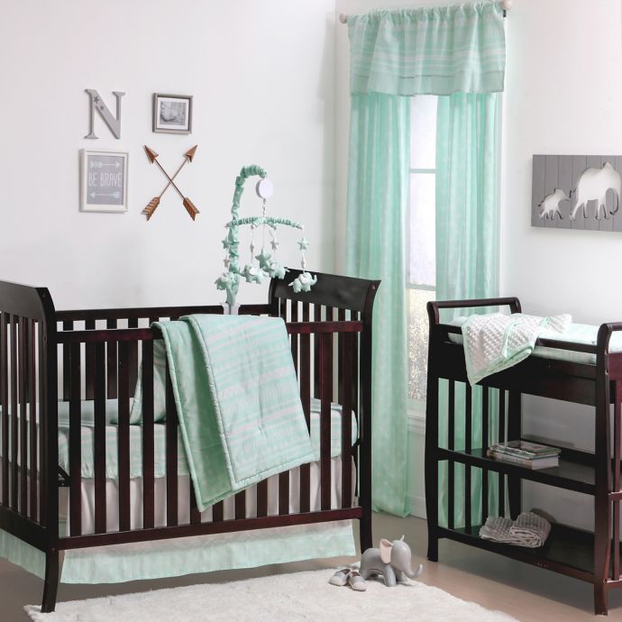 The Peanutshell Tribal Crib Bedding Collection In Mint Buybuy Baby