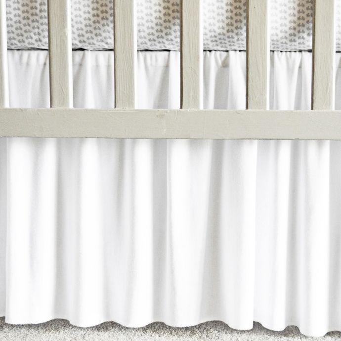 Oliver B Modal Crib Skirt In White Bed Bath Beyond