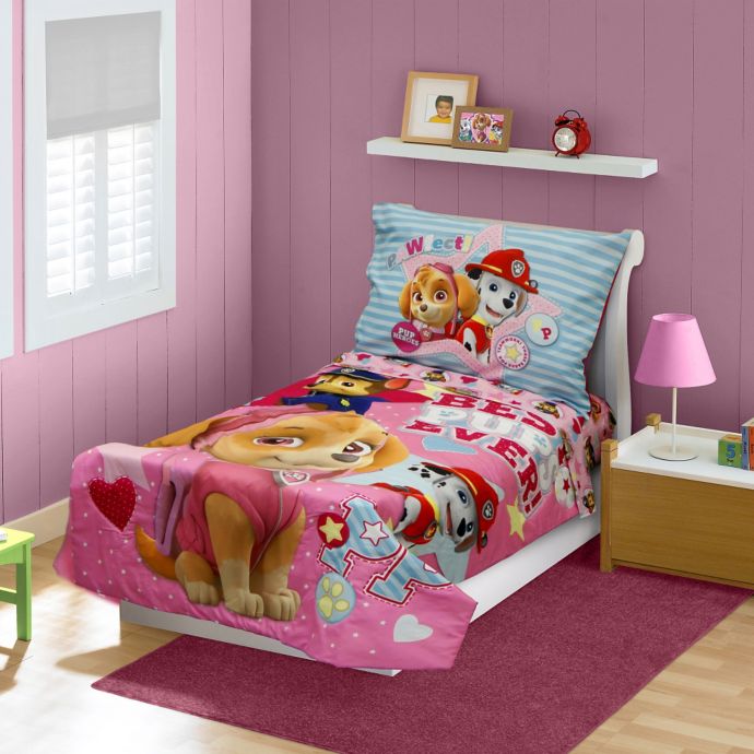 Nickelodeon Paw Patrol Best Pups Ever 4 Piece Toddler Bedding Set
