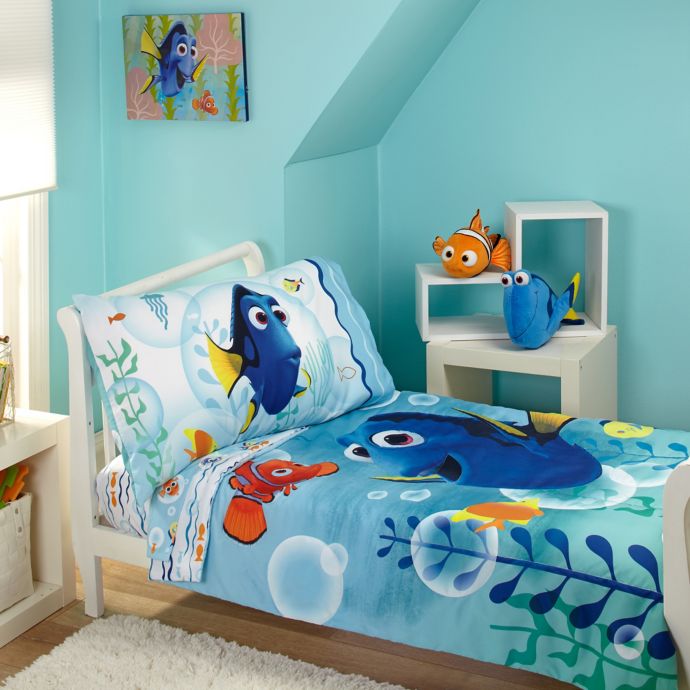 Disney Finding Dory Bubbles 4 Piece Toddler Bedding Set Buybuy Baby