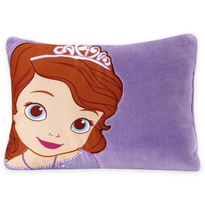 Disney&reg; Sofia the First Toddler Throw Pillow in Purple