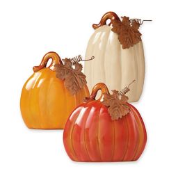 Ceramic 3-Piece Pumpkin Set
