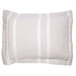 Aura Cupid Linen Standard Pillow Sham in White/Natural