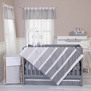 Trend Lab&reg; Ombre Grey 5-Piece Crib Bedding Set. View a larger version of this product image.