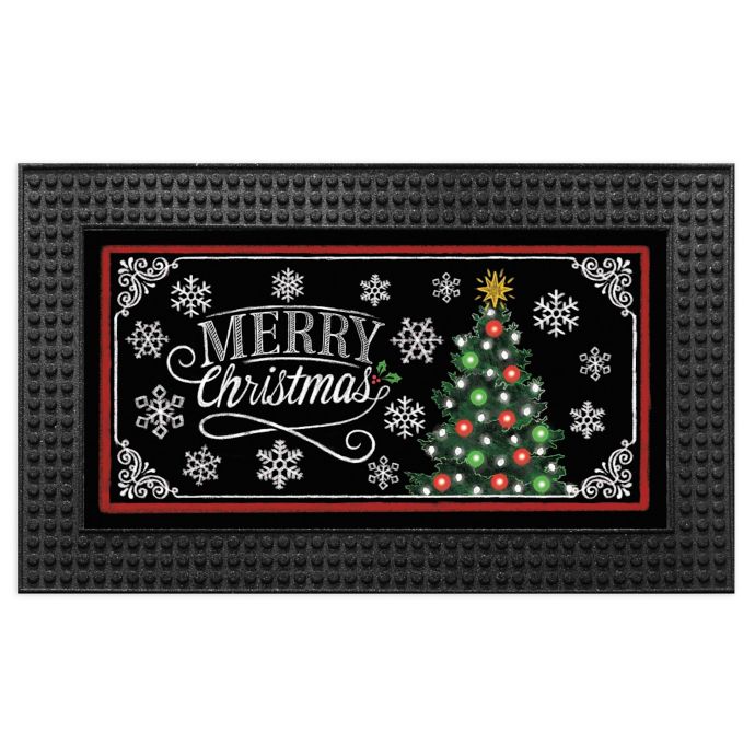 LightUp 18Inch x 30Inch LED Christmas Chalkboard Door Mat Bed Bath