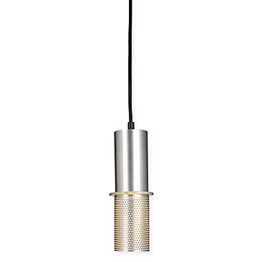 George Kovacs&reg; Larry 1-Light Pendant with Satin Aluminum Finish. View a larger version of this product image.