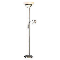 Minka Lavery® George's Reading Room™ 2-Light Torchiere Floor Lamp with Reading Lamp