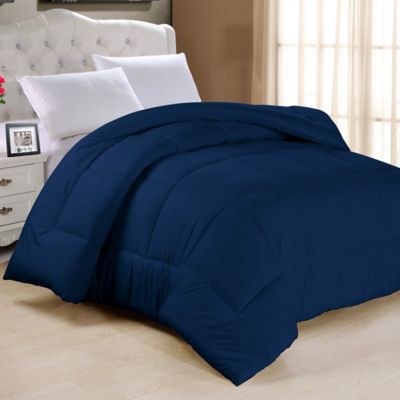 Down Alternative Twin Comforter In Navy Bed Bath And Beyond Canada