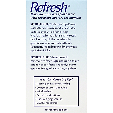 Allegran Refresh Plus&reg; 50-Count Lubricating Eye Drop Solution. View a larger version of this product image.