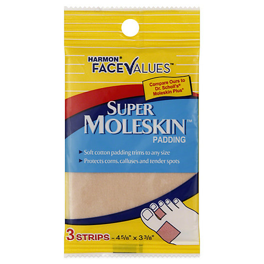 Alternate image 1 for Harmon® Face Values™ 3-Count Super Moleskin Padding