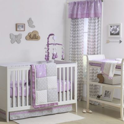 purple crib bedding