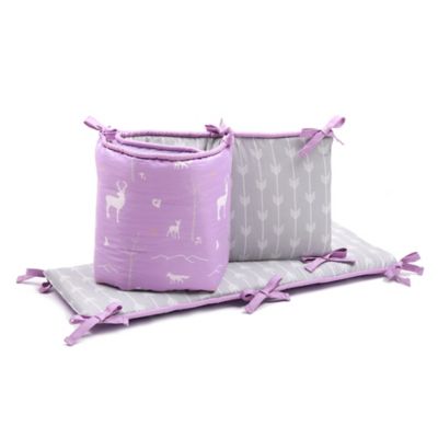 purple crib bumper