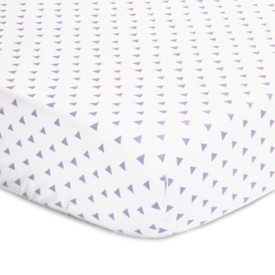 purple fitted crib sheet