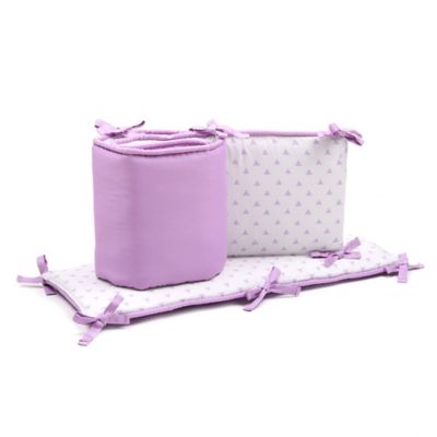 purple crib bumper