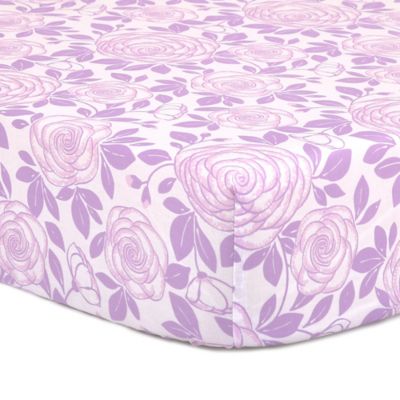 purple crib sheet