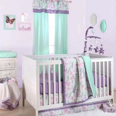 purple and teal crib bedding sets