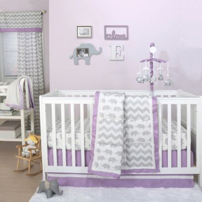 elephant crib sheets gray