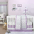 Alternate image 0 for The Peanutshell&trade;  Elephant Crib Bedding Collection in Grey/Purple