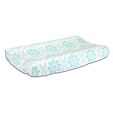 The Peanutshell&trade;  Medallions Changing Pad Cover in Teal. View a larger version of this product image.