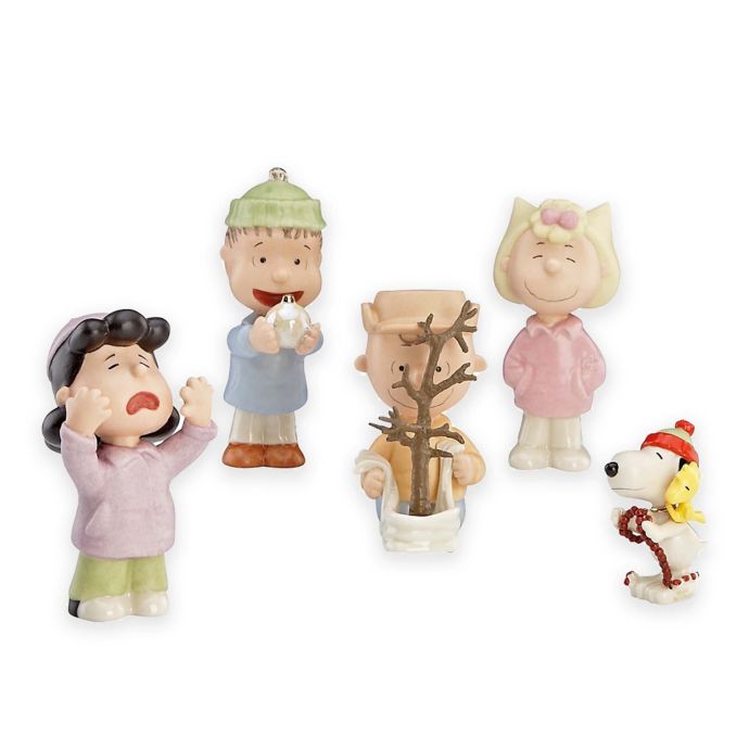 charlie brown christmas figurine set