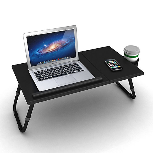 Alternate image 1 for Adjustable Laptop Tray in Black
