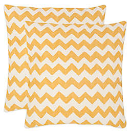 Safavieh Striped Tealea 18-Inch Throw Pillows (Set of 2)