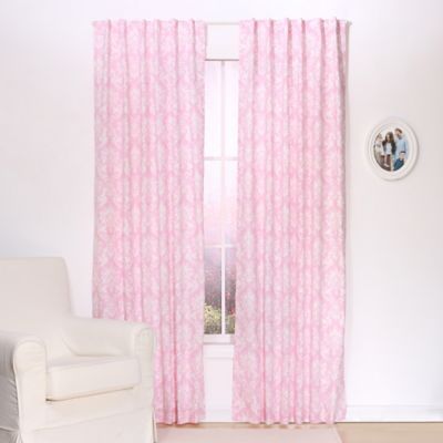 The Peanutshell Damask Blackout Panel Pair In Pink Buybuy Baby