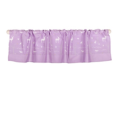 The Peanut Shell&trade; Woodland Window Valance in Purple. View a larger version of this product image.
