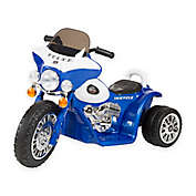 Lil Rider Mini Battery-Operated Three-Wheel Police Chopper in Blue