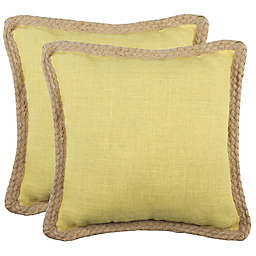 Safavieh Sweet Sorona Throw Pillows in Yellow (Set of 2)
