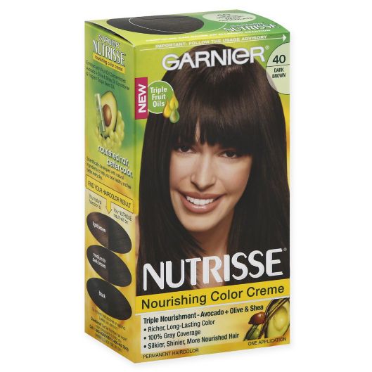 Monument Van hen Havoc Garnier® Nutrisse® Nourishing Hair Color Cr&egrave;me in 40 Dark Brown |  Bed Bath & Beyond
