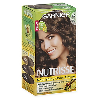 Garnier® Nutrisse® Nourishing Hair Color Crème in 60 Light Natural Brown |  Bed Bath & Beyond