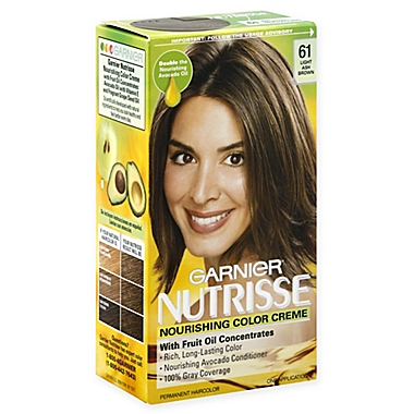 Garnier® Nutrisse® Nourishing Hair Color Crème in 61 Light Ash Brown | Bed  Bath & Beyond